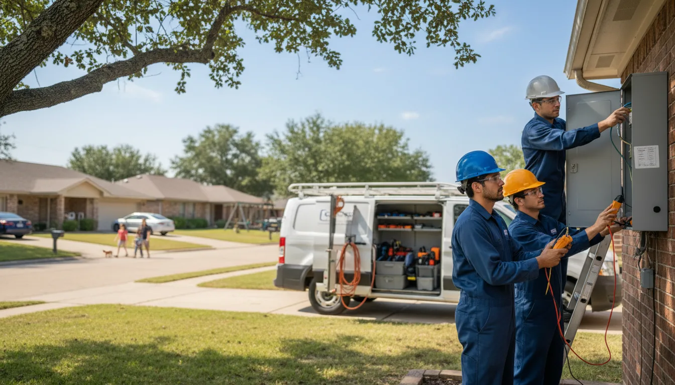 Certified electrician providing emergency electrical services in Needville, TX